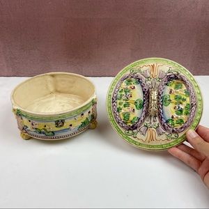 Vintage Hand Painted Japan Colorful Dish